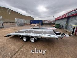 Remorque BEAVER TAIL à double essieu 15 pieds 6,6 pieds 4,5 m x 2 m 2700 kg TAILLE DES ROUES 13