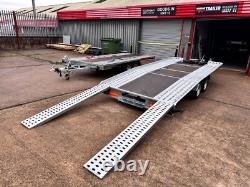 Remorque BEAVER TAIL à double essieu 15 pieds 6,6 pieds 4,5 m x 2 m 2700 kg TAILLE DES ROUES 13