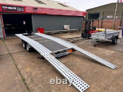 Remorque BEAVER TAIL à double essieu 15 pieds 6,6 pieds 4,5 m x 2 m 2700 kg TAILLE DES ROUES 13