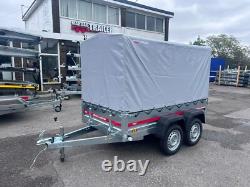 Remorque BOX à double essieu galvanisée 750kg NON FREINÉE 7,6 x 4,1 pieds 231 cm x 126 cm