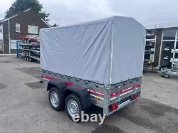 Remorque BOX à double essieu galvanisée 750kg NON FREINÉE 7,6 x 4,1 pieds 231 cm x 126 cm