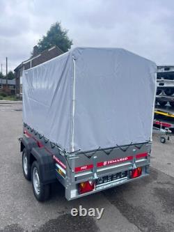Remorque BOX à double essieu galvanisée 750kg NON FREINÉE 7,6 x 4,1 pieds 231 cm x 126 cm