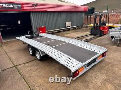 Remorque Beaver Tail à double essieu 15 pieds 6,6 pieds 4,5 m x 2 m 2700 kg TAILLE DES ROUES 13