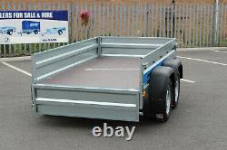 Remorque De Voiture Nouvelle Twin Axe 8'7 X 4'1 Couverture Plate Vert 263cm X 125cm Gwv750kg