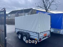 Remorque Neuve 10ft x 5ft À Double Essieu Avec Cadre Et Housse 1300KG Freinée