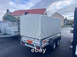 Remorque Neuve 10ft x 5ft À Double Essieu Avec Cadre Et Housse 1300KG Freinée