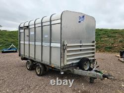 Remorque à bétail IFOR WILLIAMS DP120S-12, 12 pieds, double essieu avec plateaux pour moutons