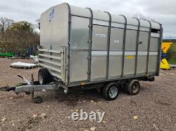 Remorque à bétail IFOR WILLIAMS DP120S-12, 12 pieds, double essieu avec plateaux pour moutons