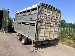 Remorque à bétail à deux essieux Ifor Williams DP120-12 avec plateaux 3500 kg