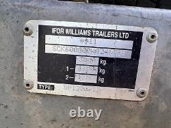 Remorque à bétail à deux essieux Ifor Williams DP120-12 avec plateaux 3500 kg