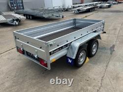 Remorque à cage grillagée 8x4 à double essieu sans frein, remorque porte-voiture grillagée MGW 750 kg, neuve