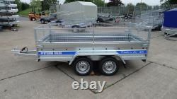 Remorque à cage grillagée neuve 10 pi x 5 pi à deux essieux 750 kg MGW remorque pour voiture 3 m x 1,5 m