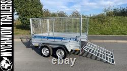 Remorque à cage pour voiture avec rampe arrière 7x4 750kg essieu double suspension Al-ko