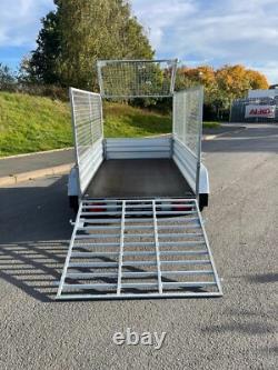 Remorque à cage pour voiture avec rampe arrière 7x4 750kg essieu double suspension Al-ko