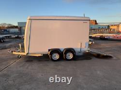 Remorque à caisse 12 pieds x 5 pieds remorque de voiture à double essieu 3,6 m x 1,5 m 2700 kg rampe arrière et porte