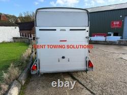 Remorque à caisse à double essieu Debon C500 d'occasion + porte + côtés en aluminium 2600KG PTAC ? SANS TVA