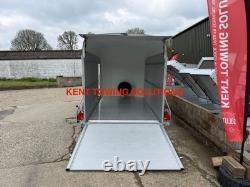 Remorque à caisse à double essieu Debon C700 12 pieds d’occasion 2025 rampe + porte + côtés en aluminium TVA incluse