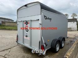 Remorque à caisse à double essieu Debon C700 12 pieds d’occasion 2025 rampe + porte + côtés en aluminium TVA incluse