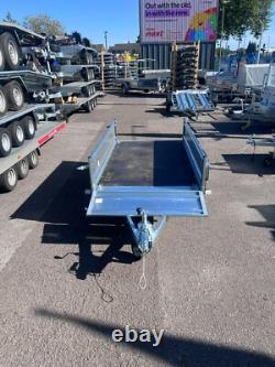 Remorque à deux essieux galvanisée de 2,3 m x 1,26 m, 750 kg, non freinée, 2,3 m x 1,26 m