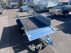 Remorque à deux essieux galvanisée de 2,3 m x 1,26 m, 750 kg, non freinée, 2,3 m x 1,26 m