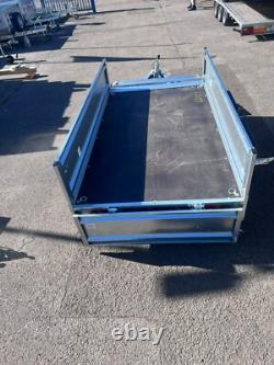 Remorque à deux essieux galvanisée de 2,3 m x 1,26 m, 750 kg, non freinée, 2,3 m x 1,26 m