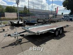 Remorque à double essieu 2000 kg 4 m x 1,8 m 13,2 pi x 6 pi Transporteur de voiture basculant + Contreplaqué