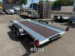 Remorque à double essieu 2000 kg 4 m x 1,8 m 13,2 pi x 6 pi Transporteur de voiture basculant + Contreplaqué