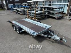 Remorque à double essieu 2000 kg 4 m x 1,8 m 13,2 pi x 6 pi Transporteur de voiture basculant + Contreplaqué