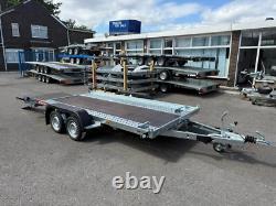 Remorque à double essieu 2000 kg 4 m x 1,8 m 13,2 pi x 6 pi Transporteur de voiture basculant + Contreplaqué