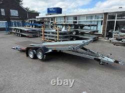 Remorque à double essieu 2000 kg 4 m x 1,8 m 13,2 pi x 6 pi Transporteur de voiture basculant + Contreplaqué
