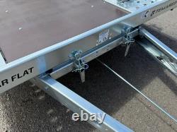 Remorque à double essieu 2000 kg 4 m x 1,8 m 13,2 pi x 6 pi inclinable pour transport de voiture + CONTREPLAQUÉ