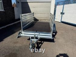 Remorque à double essieu 7,6 x 4,3 pieds, caisse à côtés hauts, 750 kg, sans frein, 232 x 130 cm