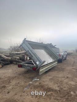 Remorque à double essieu basculante électrique hydraulique Brenderup 3 voies 3500KG robuste