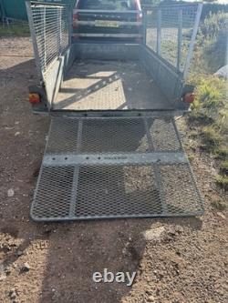 Remorque à double essieu non freinée Bateson 720 7' x 4' 750kg PTAC avec côtés en treillis et rampe