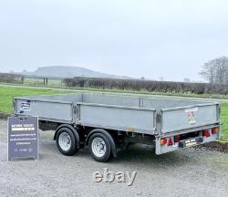 Remorque à plateau basculant Ifor Williams LM126 12 pieds (3500 kg) Ivor Nugent à double essieu