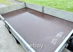 Remorque à plateau basculant Ifor Williams LM126 12 pieds (3500 kg) Ivor Nugent à double essieu