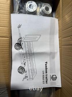 Remorque à ridelles à deux essieux 114 avec timon