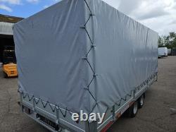 Remorque à ridelles bâchées CRH à deux essieux 3000 kg neuve 14'9 x 6'10 £3995 + TVA Car