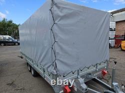 Remorque à ridelles bâchées CRH à deux essieux 3000 kg neuve 14'9 x 6'10 £3995 + TVA Car