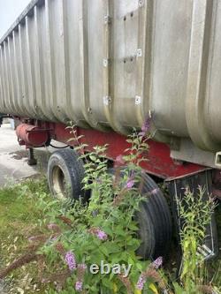 Remorque agricole basculante à double essieu, remorque à benne de vrac à 2 essieux