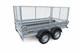 Remorque Auto Grillag&eacute;e 8x4 &agrave; Double Essieu Non Frein&eacute;e 750 Kg Avec Suspension Al-ko