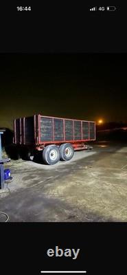 Remorque basculante à deux essieux de 12 tonnes avec porte arrière