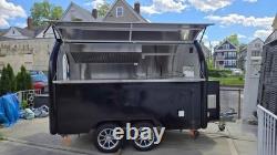Remorque de Restauration Noire Premium à Double Essieu Unité Mobile de Restauration