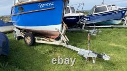 Remorque de bateau à double essieu, robuste, comprend un bateau de pêche Colvic Fisher 20