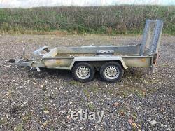 Remorque de chantier Ifor Williams 8x4 à double essieu 2,7 t, un seul propriétaire