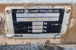 Remorque de chantier Ifor Williams GH94 à deux essieux de 2,7 tonnes et 2700 kg