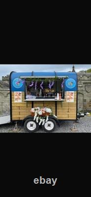 Remorque de concession pour beignets et churros, boissons au café, guichet de service, double essieu