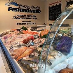 Remorque de marché de poissonnier à double essieu de 12 pieds, comptoir à poisson frais pour restauration, nécessite une remise en état