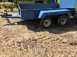 Remorque de plante plate robuste à deux essieux de 8 x 4 pieds pour constructeur de remorques de voiture de coffre de voiture de pointe de cargaison