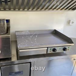 Remorque de restauration à double essieu en acier inoxydable, unité mobile de café pour événements